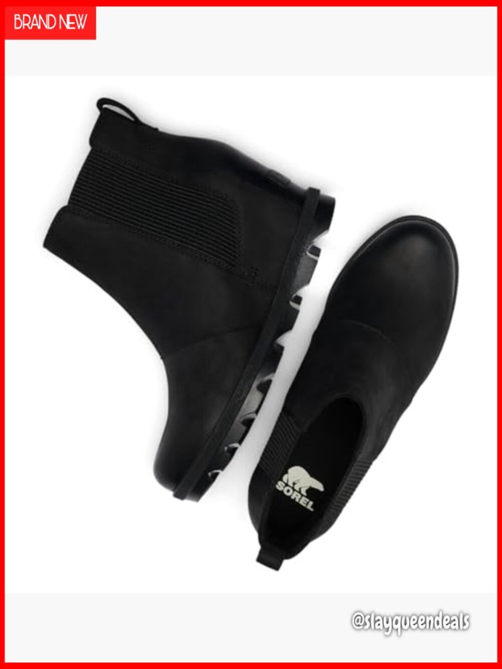 Waterproof Leather Chelsea Boots with Wedge Heel, Slip-On Style - Picture 5 of 6